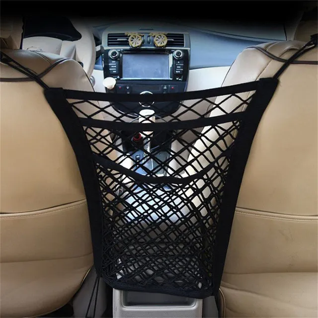 Klasické sieťové vrecko na organizér a ochranná sieť medzi prednými sedadlami auta Lynch