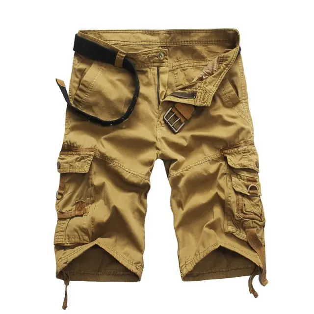 Men's cargo shorts with belt in various colours