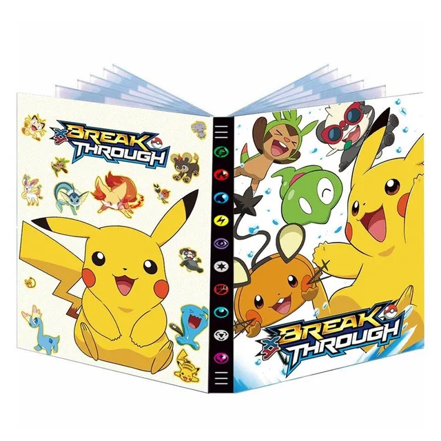 Stylish album for collector's cards with Pokemon themes