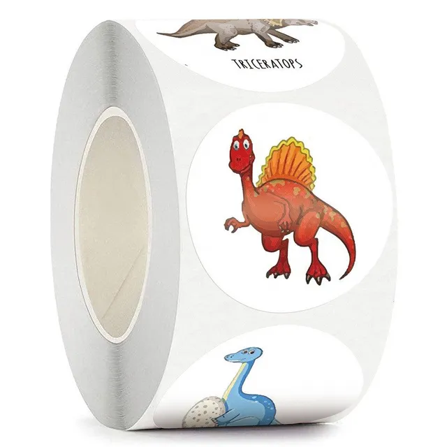 Children's cartoon stickers with dinosaurs - 100 pcs