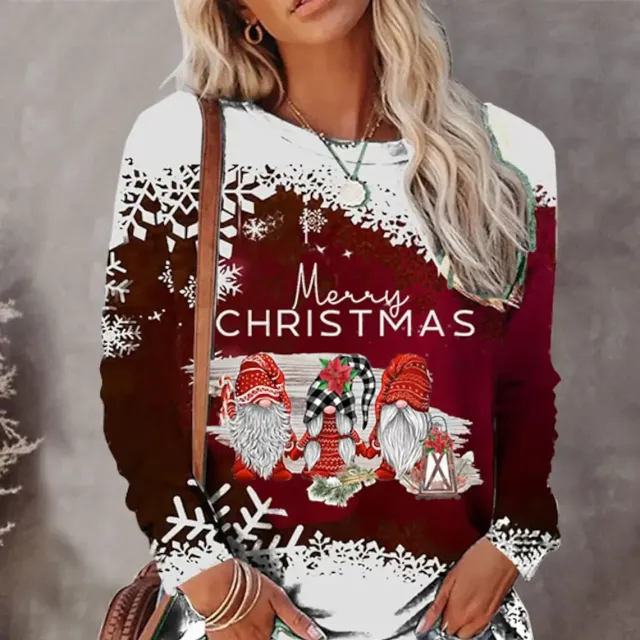 Christmas Women's Long Sleeve Autumn Street Clothes Daily Informal Clothes