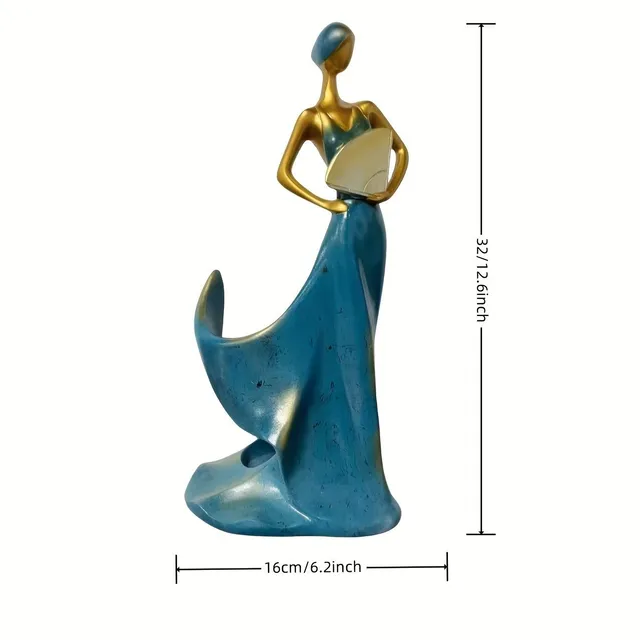 Wine holder in the form of a dancer - Decoration from resin to wine shop or table