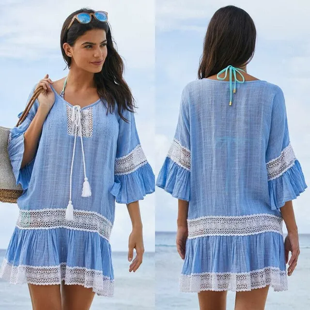 Beach tunic with embellishment Sara