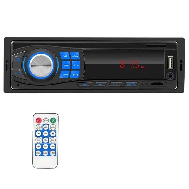 Universal radio with BT connection, USB, AUX, FM, MicroSD - 1DIN connection