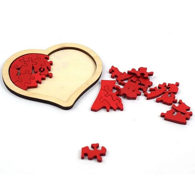 Wooden puzzle in the shape of the heart A1618