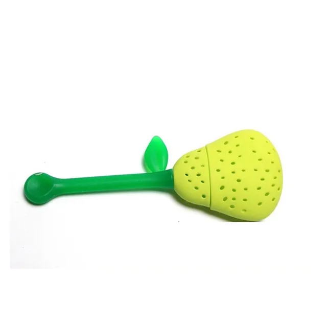 Silicone tea strainer pear