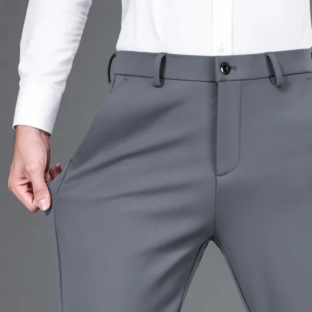 Men's Warm and Strong Suit Pants - Elegant and Comfortable Pants for Colder Days