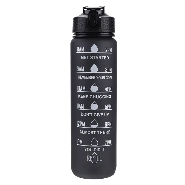 1000ml Water bottle - Motivating sports bottle with drink