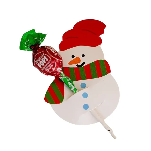 Christmas picture on lollipop snowman 50 pcs