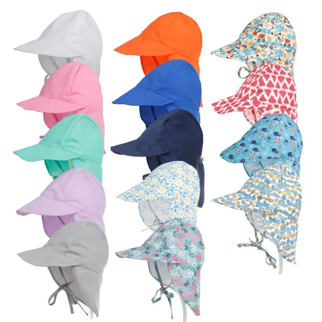 Dětské unisex UV klobouky pro miminka, děti a batolata - ochrání před sluncem a větrem