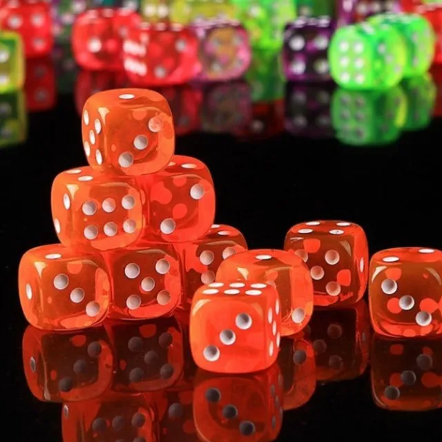 Colourful dice 10 pcs