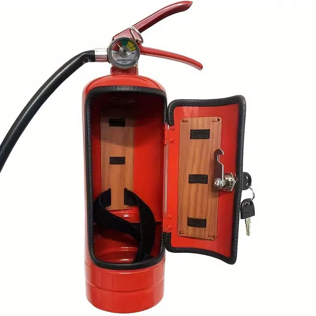 Mini hasičský příruční bar - úložný box na víno a whiskey