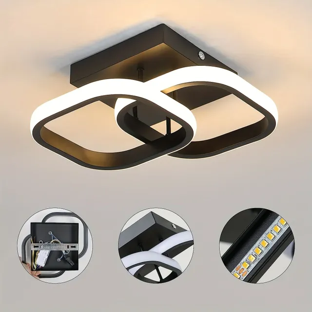Stropní svítidlo LED 2 bodové černé - Moderní a úsporné osvětlení