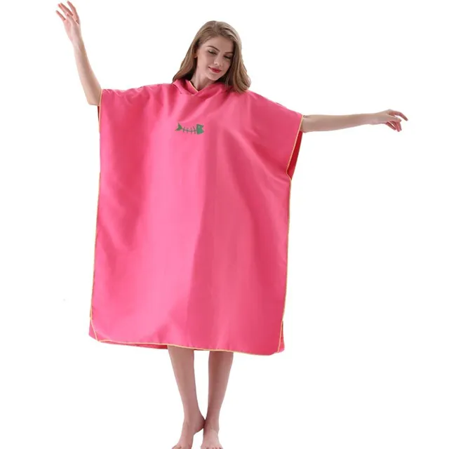 Quick-drying poncho style bathrobe