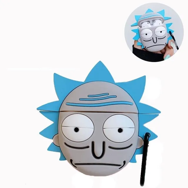 Airpods PRO headphone case with Rick and Morty motif