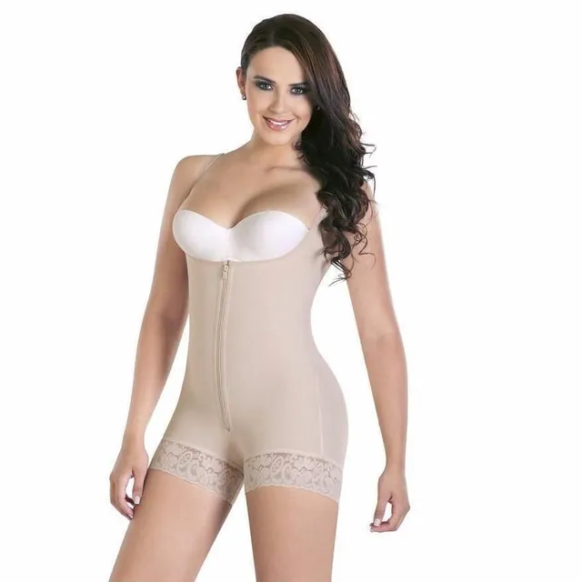 Costum de corp modelator cu fermoar Shaper Slimming Bodysuit Shapewear Fajas Butt Lifter