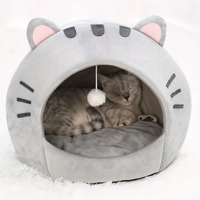 Peșteră pentru pisici confortabilă