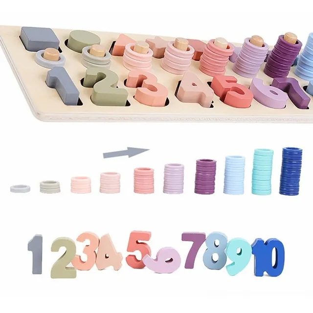 Wooden numbers for children