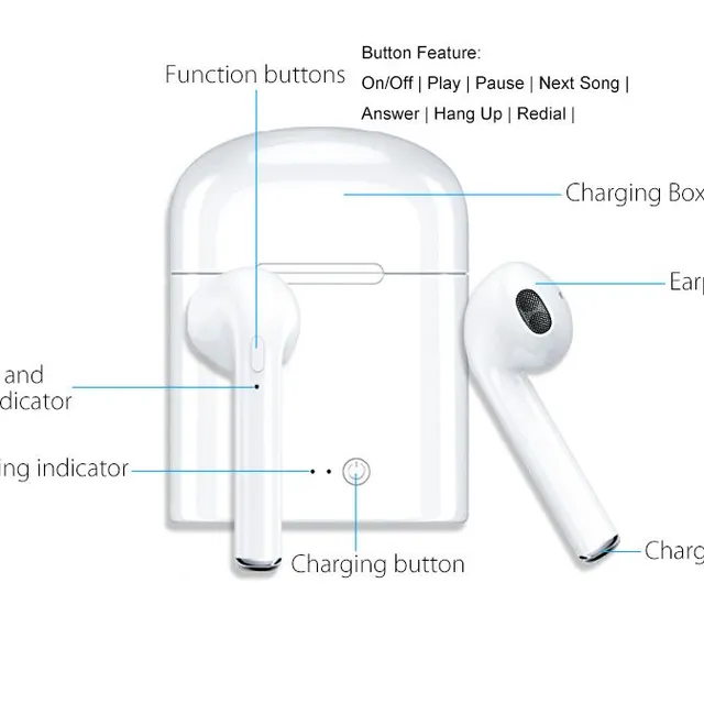 IX8 TW Pro vezeték nélküli bluetooth fejhallgató töltődobozzal