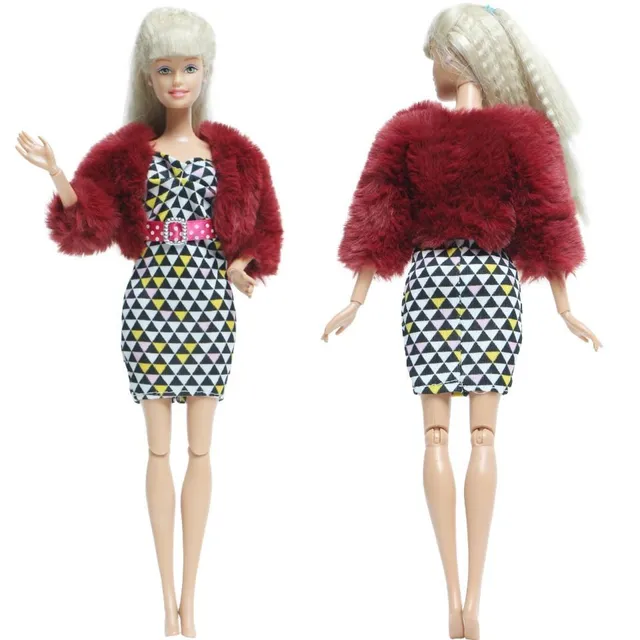 Soft coat for Barbie doll 19