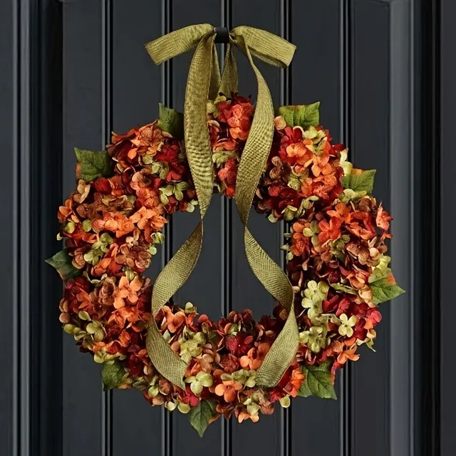 Autumn hydrangea wreath - classic door decoration