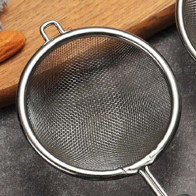 Stainless steel colander with handle C442