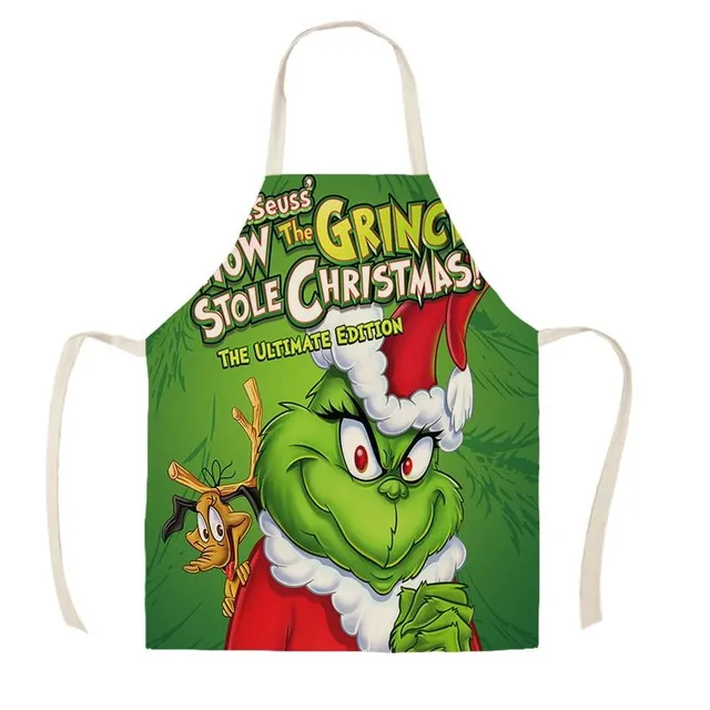 Fășă de bucătărie de Crăciun unisex cu imprimeu Grinch