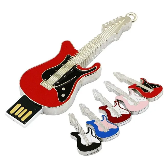 Pamięć flash USB gitara elektryczna czerwona 32GB