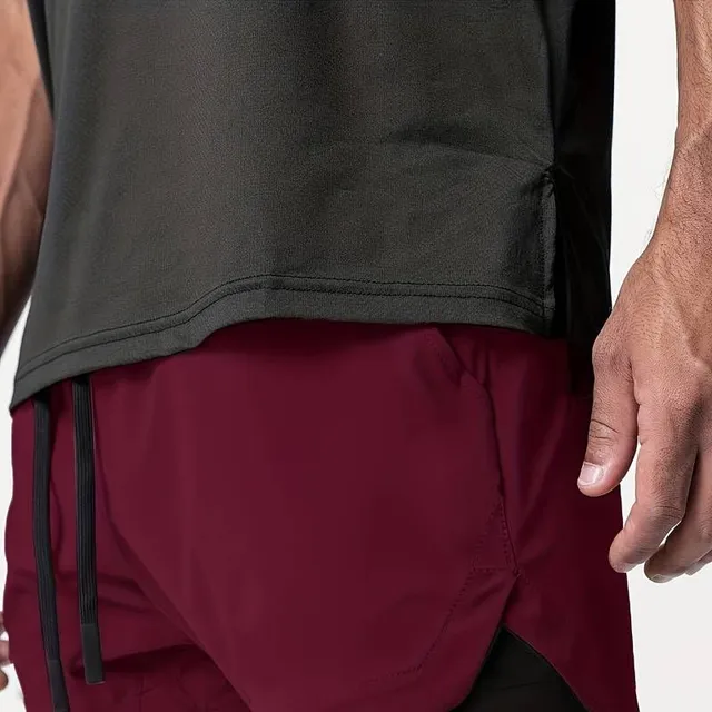 Men's sports shorts with quick drying and inside pocket - 2v1