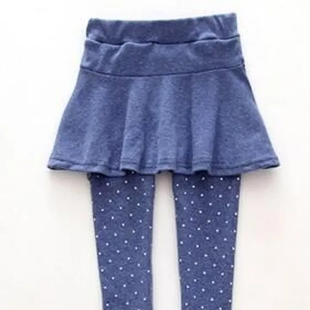 Girls cute leggings with ruffle skirt