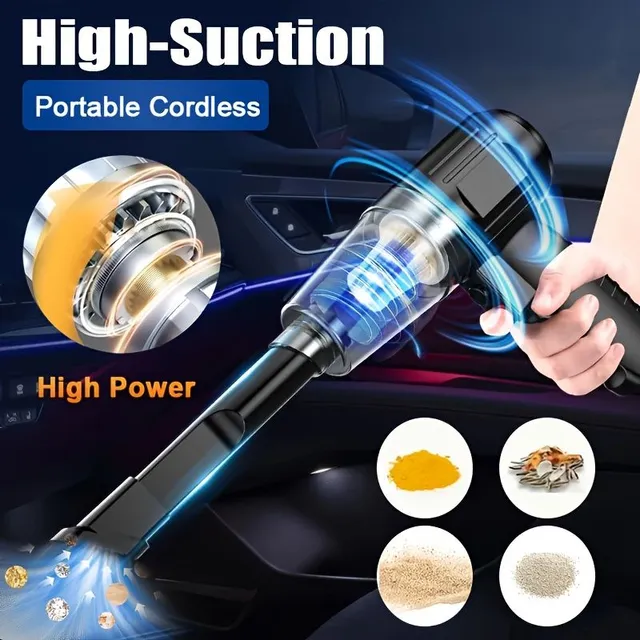 Powerful manual vacuum cleaner 2 in 1 - ideal for both car and home