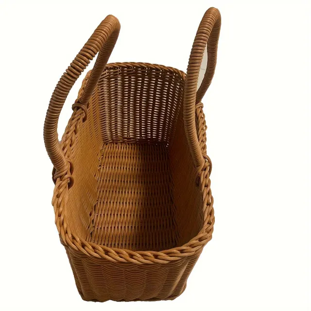 Ručně tkaný proutěný košík - Dekorativní a praktický košík pro váš domov