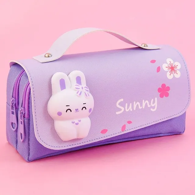 Cute kawaii penal with large capacity for girls, office supplies, students and school supplies