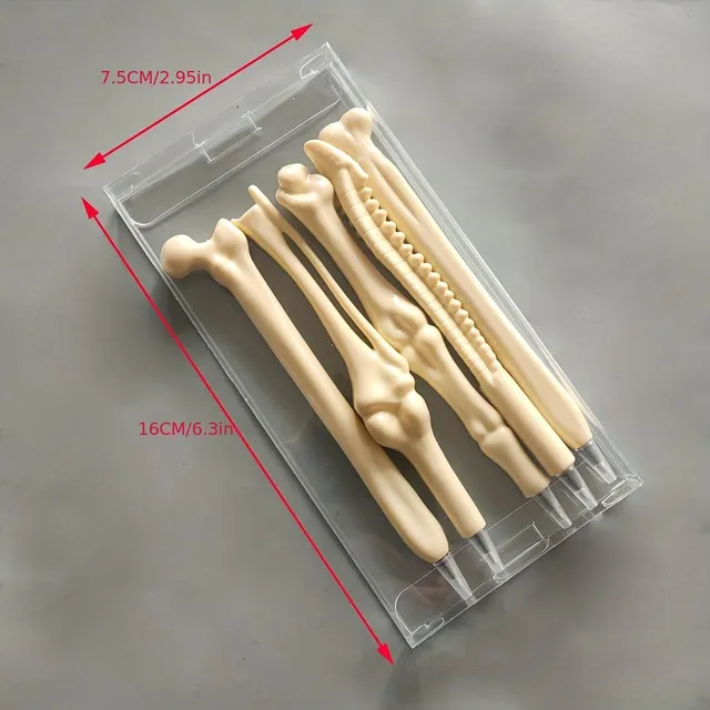 5pcs/set Bone pen with extension tip - fun gift for doctors, nurses and to the office