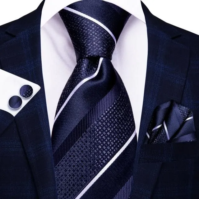 Luksusowy jedwabny krawat męski sn-3373