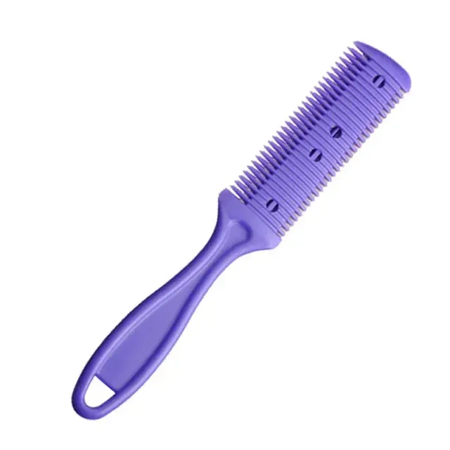 Hairdressing comb with razor and scissors for cutting bangs