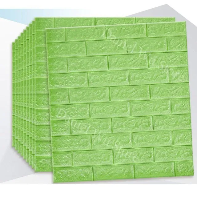 Decorative self-adhesive 3D wall panel in various colors