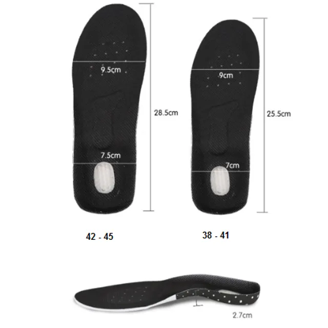 Gel shoe inserts Size