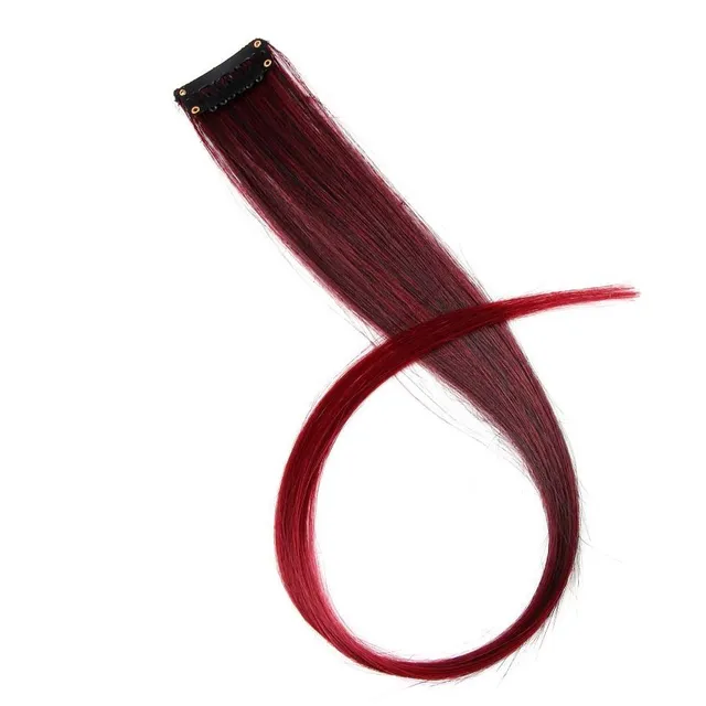 The spring of synthetic hair on the clip - different colors