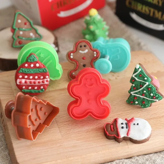 Christmas cookie cutters with stamp