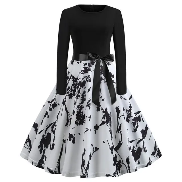 Ladies elegant dress with voluminous skirt