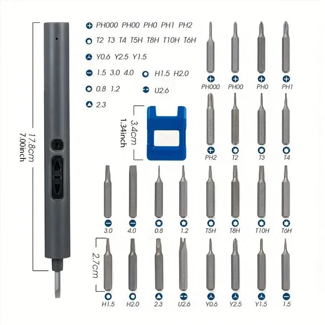 Electric set of screwdrivers