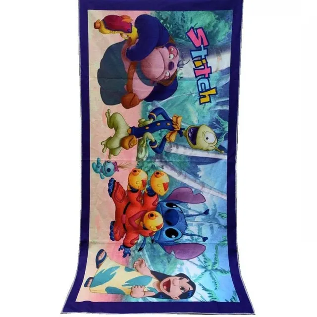 Ręcznik plażowy dla dzieci z niesamowitymi odciskami znaków Stitch 5