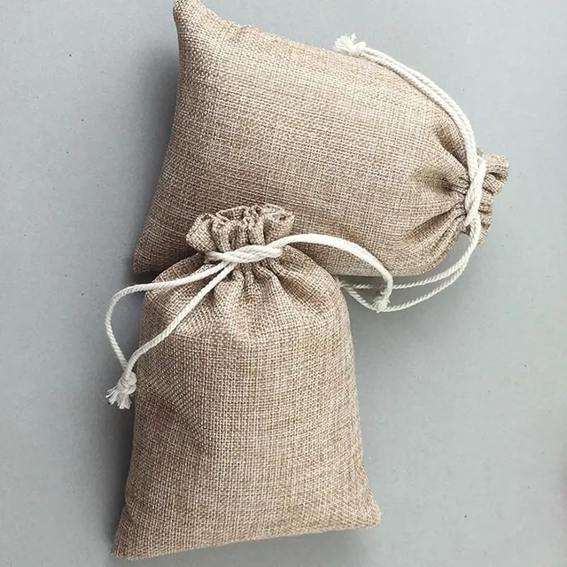 Gift bag made of burlap 10 pcs