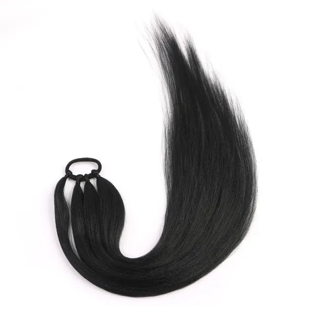 Synthetic hair strands to thicken or lengthen the hairstyle