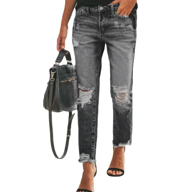 Dámské módní roztrhané džíny na léto