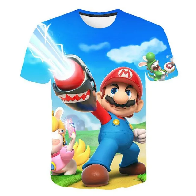 Tricou pentru copii cu design trendy cu Super Mario