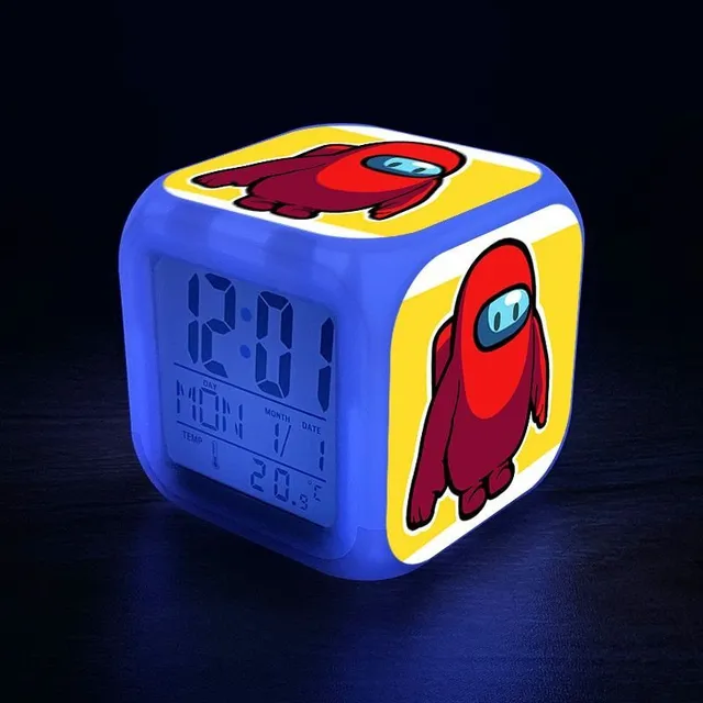 Lighting alarm for children with gaming motifs among-us-22