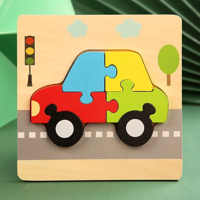 Puzzle din lemn numerotate pentru copii în diferite forme Antonio