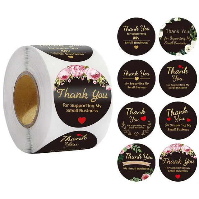 Cute thank you round stickers for Agni gift wrapping